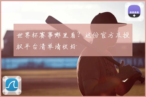 世界杯赛事哪里看？这份官方及授权平台清单请收好